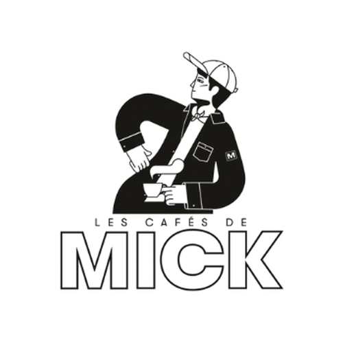 Logo Les Cafés de Mick - créateur Beau Commun